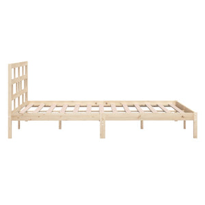 3101198 vidaXL Bed Frame without Mattress Solid Wood 140x190 cm (809997+814194)