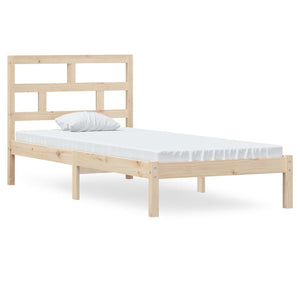 3101203 vidaXL Bed Frame without Mattress Solid Wood 90x200 cm (810002+814174)