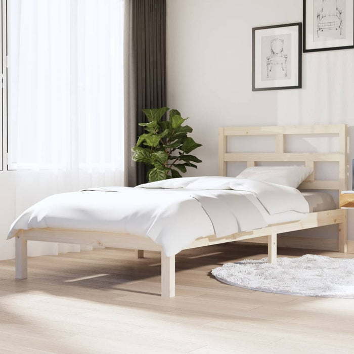 3101203 vidaXL Bed Frame without Mattress Solid Wood 90x200 cm (810002+814174)