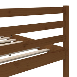 3101306 vidaXL Bed Frame without Mattress Honey Brown Solid Wood 200x200 cm (810453+814217)