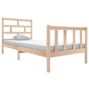 3101338 vidaXL Bed Frame without Mattress Solid Wood 100x200 cm (810072+814179)