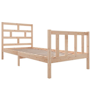 3101338 vidaXL Bed Frame without Mattress Solid Wood 100x200 cm (810072+814179)