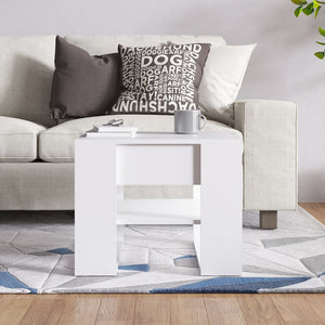 vidaXL Coffee Table White 55.5x55x45 cm Engineered Wood