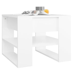 vidaXL Coffee Table White 55.5x55x45 cm Engineered Wood