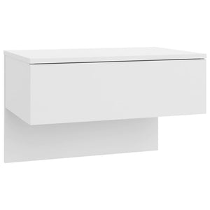 vidaXL Wall-mounted Bedside Cabinet White