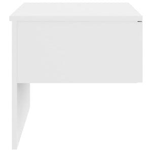 vidaXL Wall-mounted Bedside Cabinet White