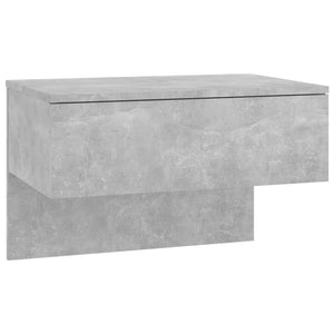 vidaXL Wall-mounted Bedside Cabinet Concrete Grey