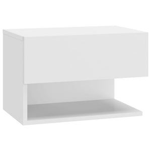 vidaXL Wall-mounted Bedside Cabinet White