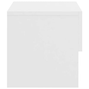 vidaXL Wall-mounted Bedside Cabinet White