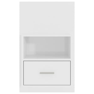 vidaXL Wall-mounted Bedside Cabinet High Gloss White