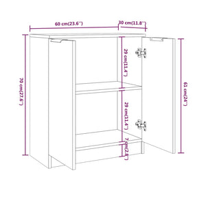 vidaXL Sideboard White 60x30x70 cm Engineered Wood