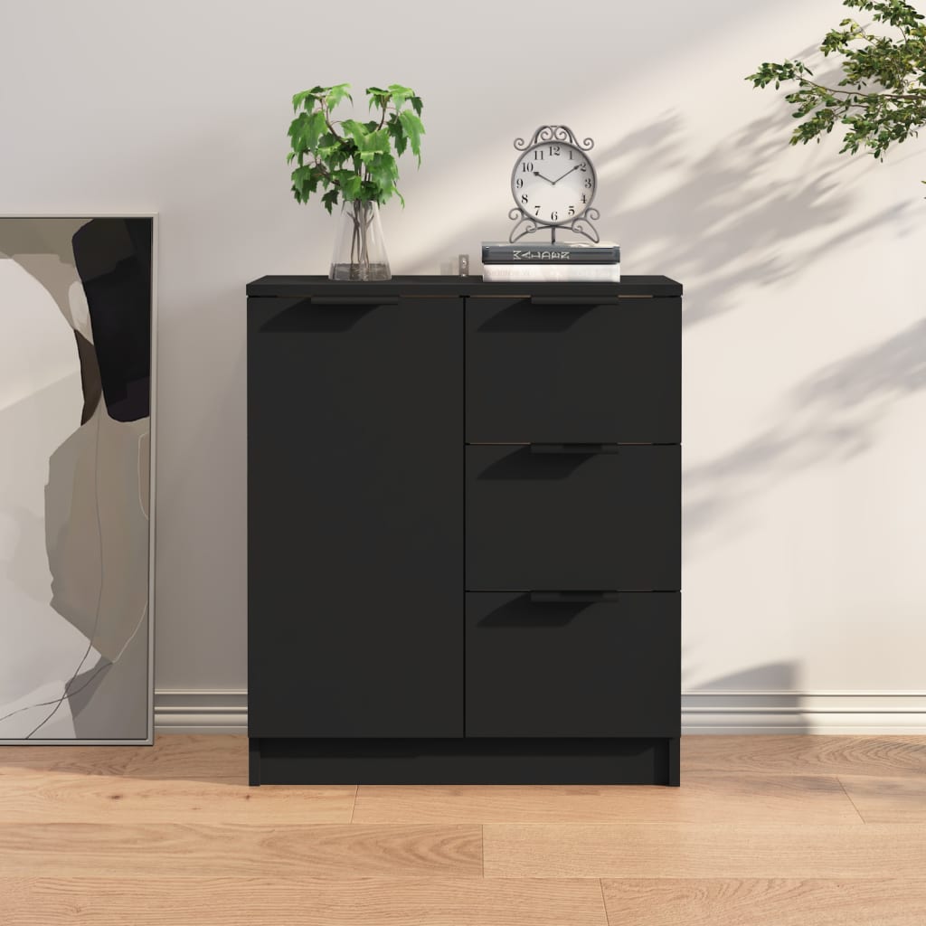 vidaXL Sideboard Black Engineered Wood