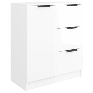 vidaXL Sideboard High Gloss White Engineered Wood