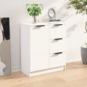 vidaXL Sideboard High Gloss White Engineered Wood