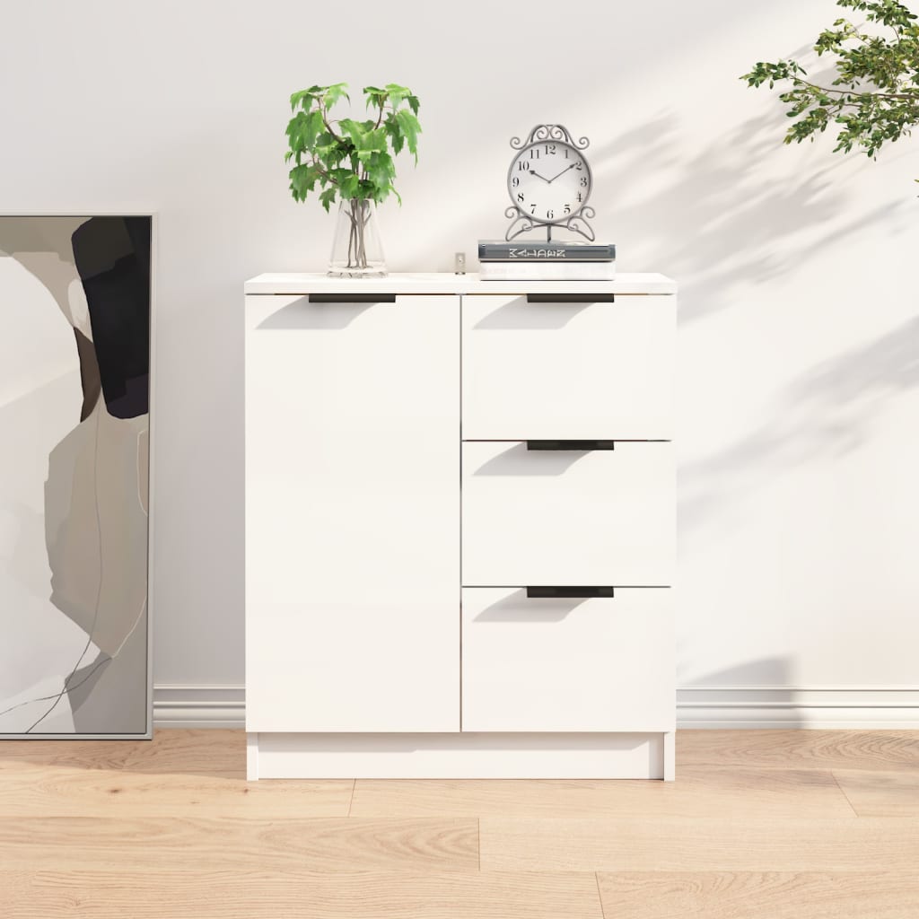 vidaXL Sideboard High Gloss White Engineered Wood