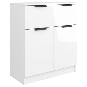 vidaXL Sideboard High Gloss White 60x30x70 cm Engineered Wood