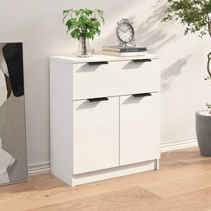 vidaXL Sideboard High Gloss White 60x30x70 cm Engineered Wood