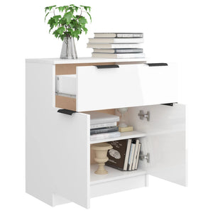 vidaXL Sideboard High Gloss White 60x30x70 cm Engineered Wood