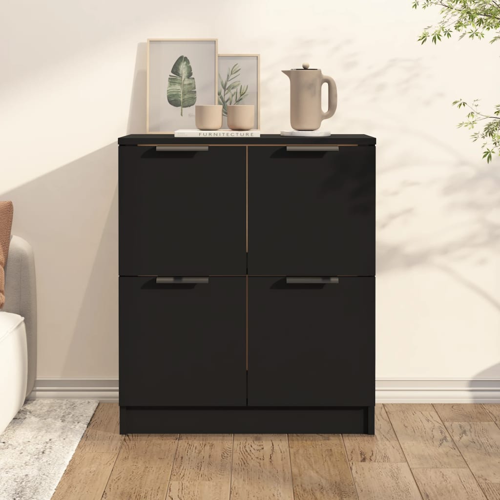 vidaXL Sideboard Black 60x30x70 cm Engineered Wood