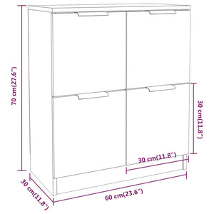 vidaXL Sideboard Sonoma Oak 60x30x70 cm Engineered Wood