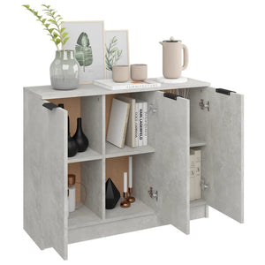 vidaXL Sideboard Concrete Grey 90.5x30x70 cm Engineered Wood