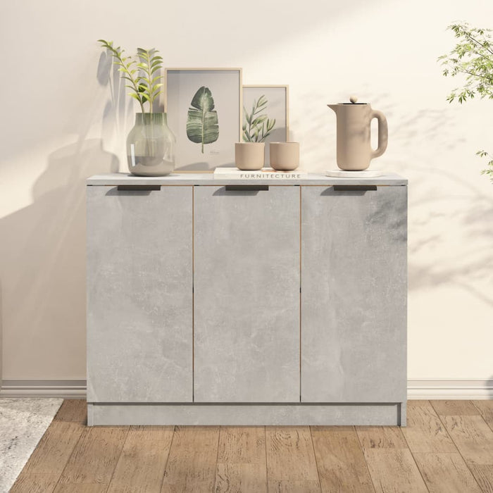 vidaXL Sideboard Concrete Grey 90.5x30x70 cm Engineered Wood