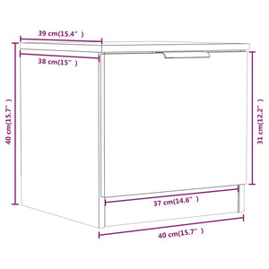 vidaXL Bedside Cabinets 2 pcs Sonoma Oak 40x39x40 cm