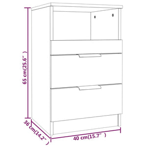 vidaXL Bedside Cabinets 2 pcs High Gloss White Engineered Wood