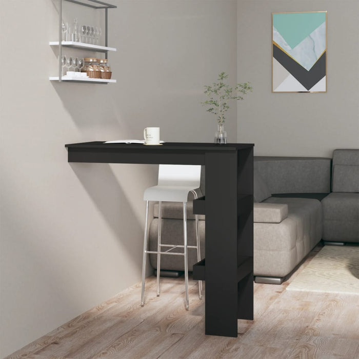 vidaXL Wall Bar Table Black 102x45x103.5 cm Engineered Wood