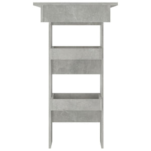 vidaXL Wall Bar Table Concrete Grey 102x45x103.5 cm Engineered Wood