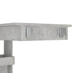 vidaXL Wall Bar Table Concrete Grey 102x45x103.5 cm Engineered Wood