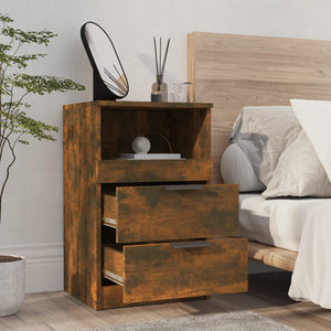 vidaXL Bedside Cabinet Smoked Oak Engineered Wood