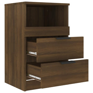 vidaXL Bedside Cabinet Brown Oak Engineered Wood