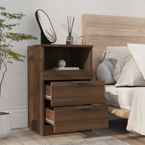 vidaXL Bedside Cabinet Brown Oak Engineered Wood