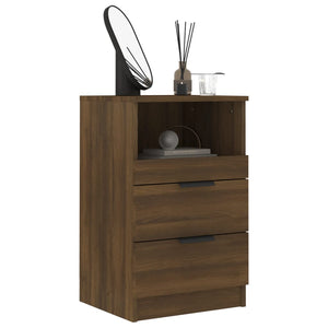 vidaXL Bedside Cabinet Brown Oak Engineered Wood