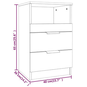 vidaXL Bedside Cabinet Brown Oak Engineered Wood