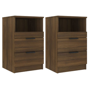 vidaXL Bedside Cabinets 2 pcs Brown Oak Engineered Wood