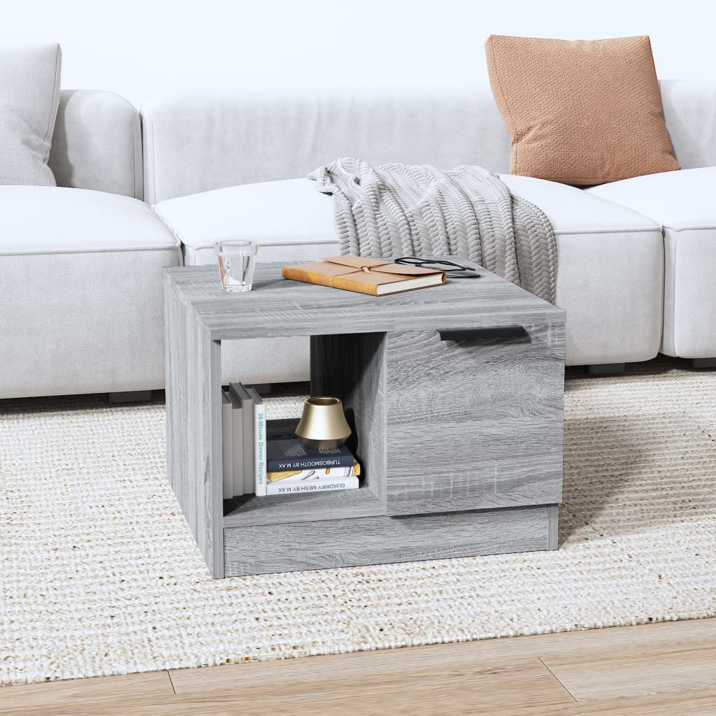 vidaXL Coffee Table Grey Sonoma 50x50x36 cm Engineered Wood