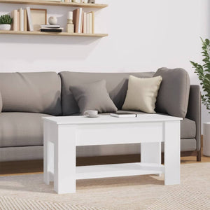 vidaXL Coffee Table White 101x49x52 cm Engineered Wood