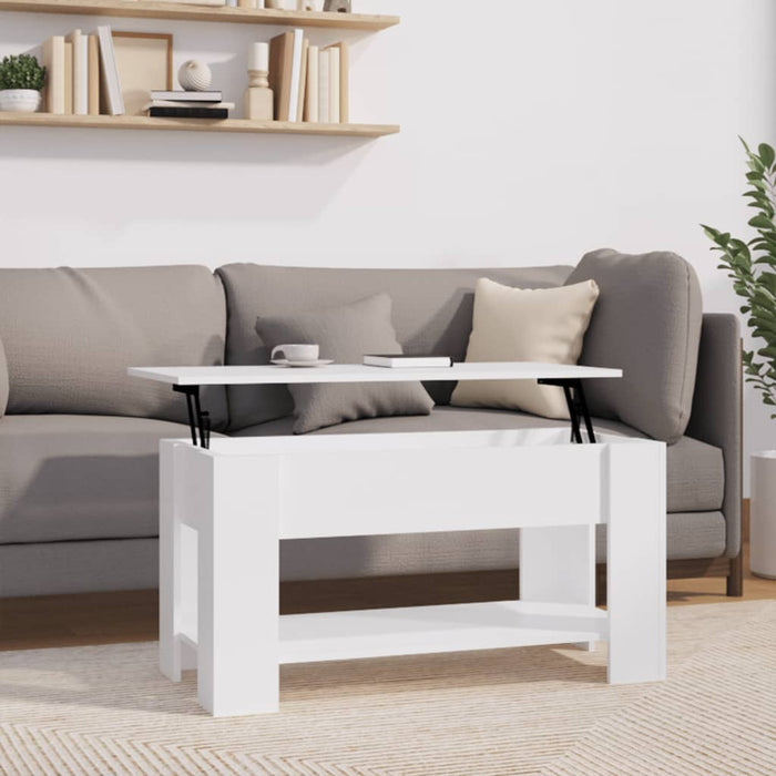 vidaXL Coffee Table White 101x49x52 cm Engineered Wood