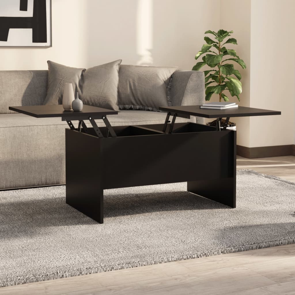 vidaXL Coffee Table Black 80x50x42.5 cm Engineered Wood