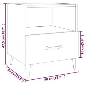 vidaXL Bedside Cabinets 2 pcs Sonoma Oak Engineered Wood