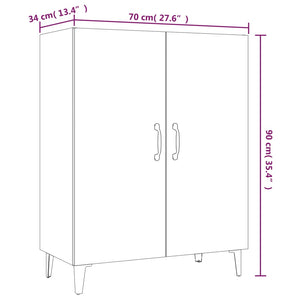 vidaXL Sideboard High Gloss White 70x34x90 cm Engineered Wood