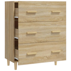 vidaXL Sideboard Sonoma Oak 70x34x90 cm Engineered Wood