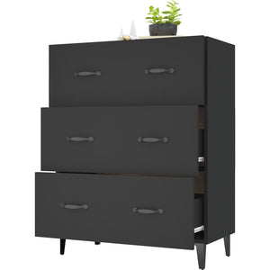 vidaXL Sideboard Black 69.5x34x90 cm Engineered Wood