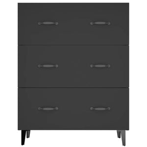 vidaXL Sideboard Black 69.5x34x90 cm Engineered Wood