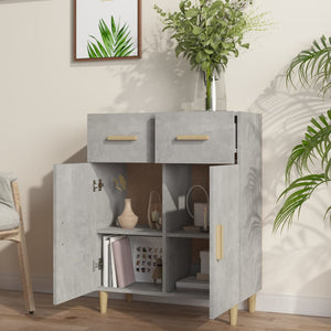 vidaXL Sideboard Concrete Grey 69.5x34x90 cm Engineered Wood