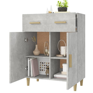 vidaXL Sideboard Concrete Grey 69.5x34x90 cm Engineered Wood