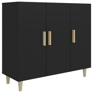 vidaXL Sideboard Black 90x34x80 cm Engineered Wood