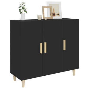 vidaXL Sideboard Black 90x34x80 cm Engineered Wood